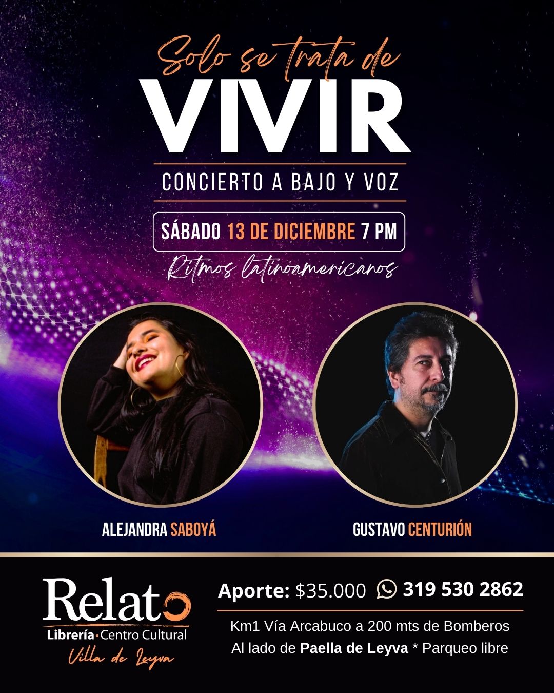 vivir concierto alejandra saboya gustavo centurion