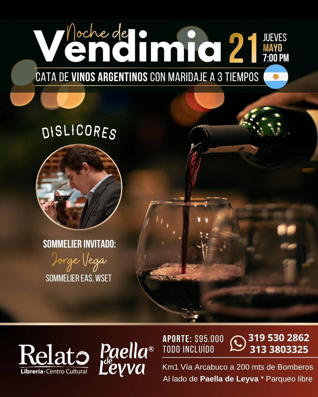 cata vinos argentinos villa de leyva paella reltao mayo
