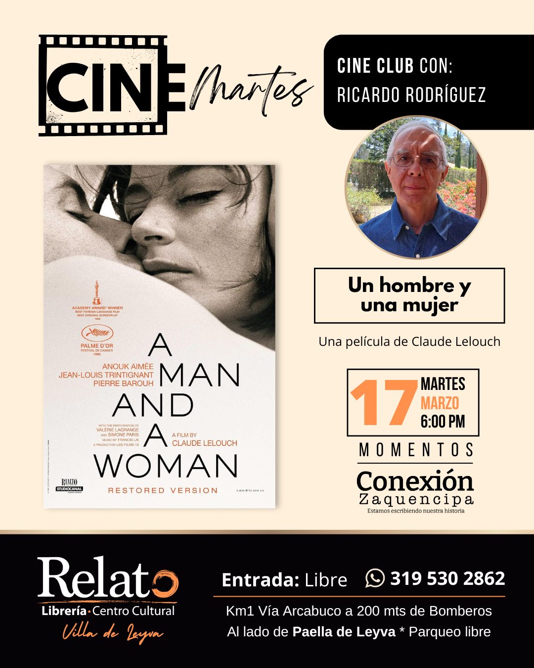 hombre mujer cine villa leyva martes relato