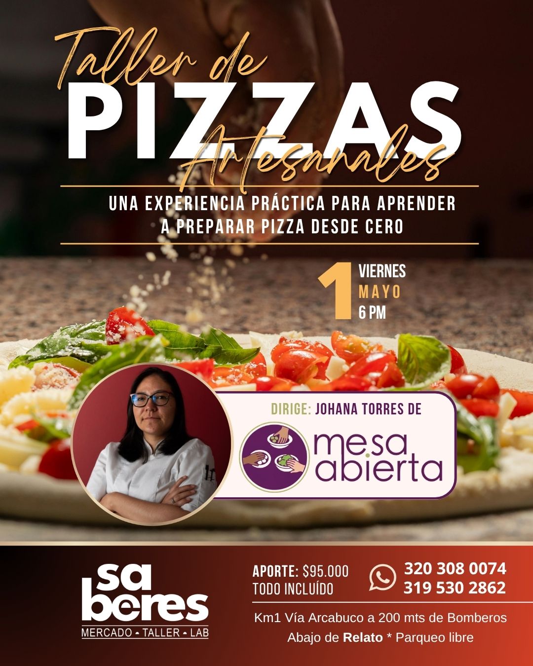 mesa abierta pizza taller